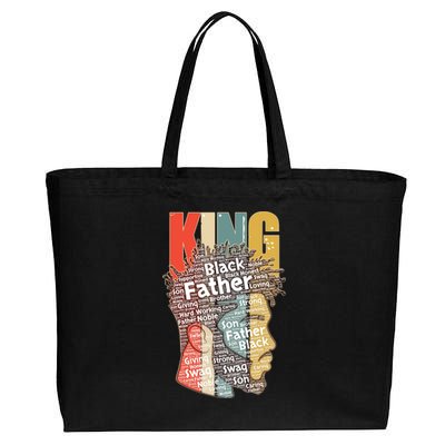 King African American Black Father Cotton Canvas Jumbo Tote