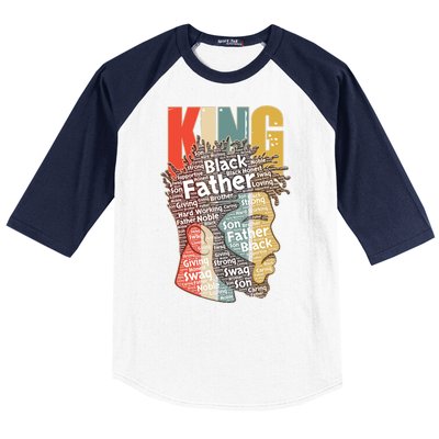 King African American Black Father Baseball Sleeve Shirt