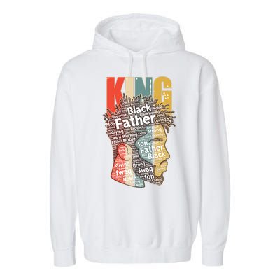 King African American Black Father Garment-Dyed Fleece Hoodie