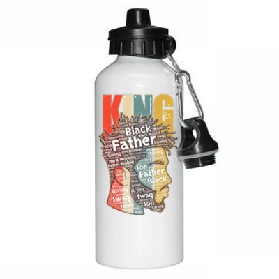 King African American Black Father Aluminum Water Bottle