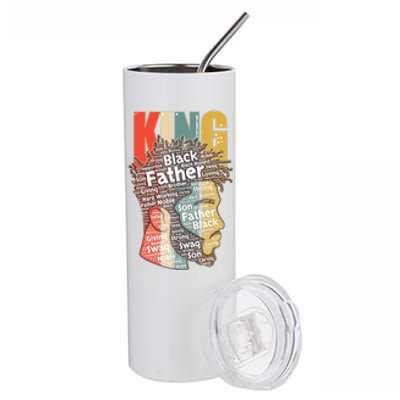 King African American Black Father Stainless Steel Tumbler