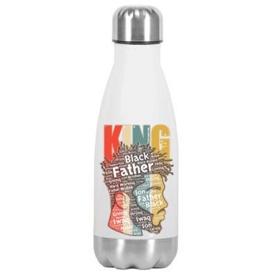 King African American Black Father Stainless Steel Insulated Water Bottle