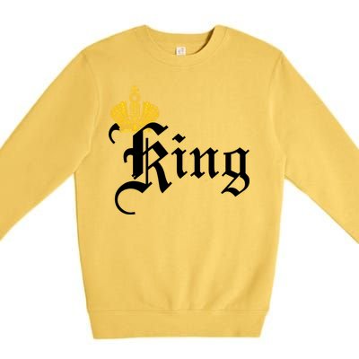 King Crown Old English Logo Premium Crewneck Sweatshirt