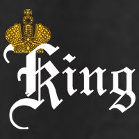King Crown Old English Logo 7 Panel Mesh Trucker Snapback Hat