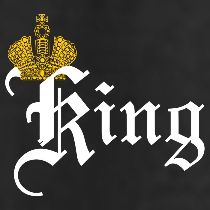 King Crown Old English Logo 7 Panel Mesh Trucker Snapback Hat