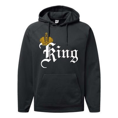 King Crown Old English Logo Performance Fleece Hoodie