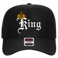 King Crown Old English Logo High Crown Mesh Back Trucker Hat