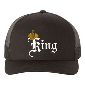 King Crown Old English Logo Yupoong Adult 5-Panel Trucker Hat