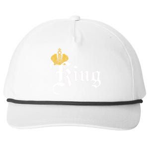 King Crown Old English Logo Snapback Five-Panel Rope Hat