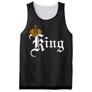 King Crown Old English Logo Mesh Reversible Basketball Jersey Tank