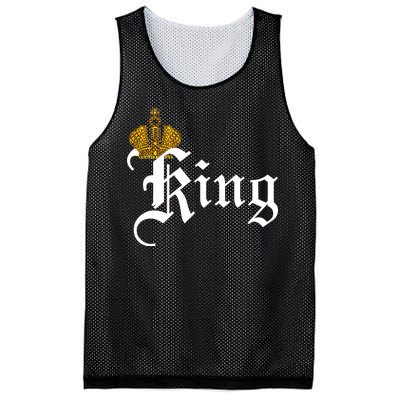 King Crown Old English Logo Mesh Reversible Basketball Jersey Tank