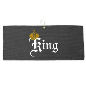 King Crown Old English Logo Large Microfiber Waffle Golf Towel