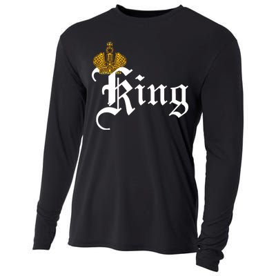 King Crown Old English Logo Cooling Performance Long Sleeve Crew