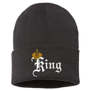 King Crown Old English Logo Sustainable Knit Beanie