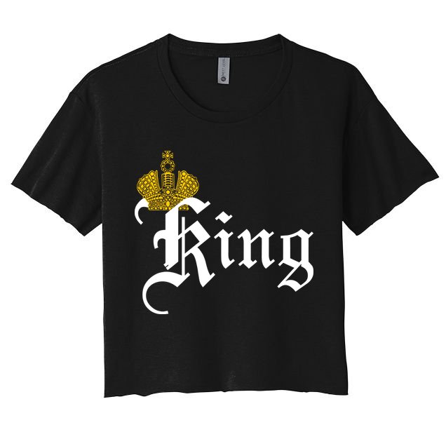 King Crown Old English Logo Crop Top