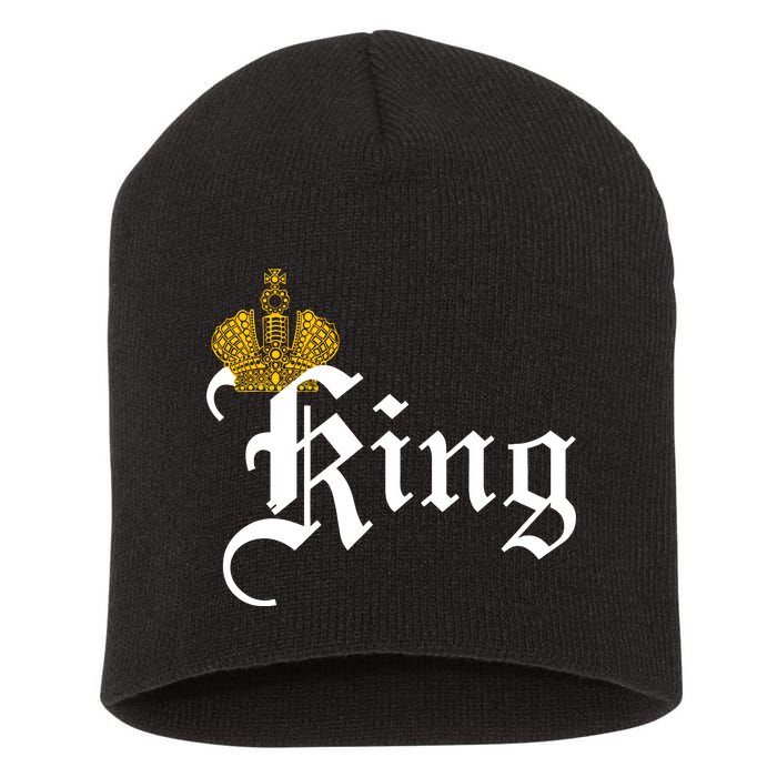 King Crown Old English Logo Short Acrylic Beanie