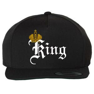 King Crown Old English Logo Wool Snapback Cap