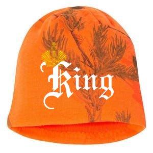 King Crown Old English Logo Kati - Camo Knit Beanie