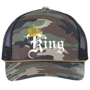 King Crown Old English Logo Retro Rope Trucker Hat Cap