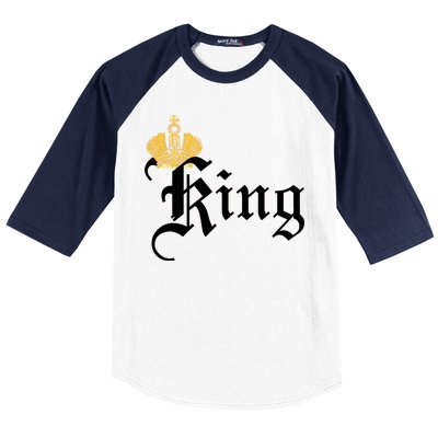 King Crown Old English Logo Baseball Sleeve Shirt