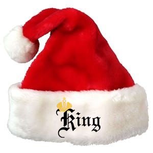 King Crown Old English Logo Premium Christmas Santa Hat