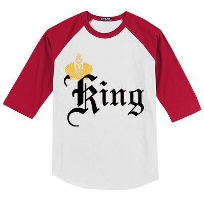 King Crown Old English Logo Kids Colorblock Raglan Jersey