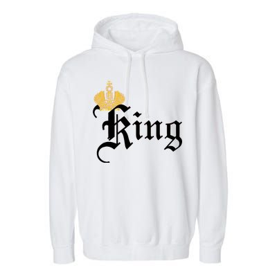 King Crown Old English Logo Garment-Dyed Fleece Hoodie