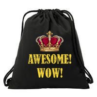 King George Awesome Wow Found Father Hamilton Drawstring Bag