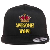 King George Awesome Wow Found Father Hamilton Flat Bill Trucker Hat