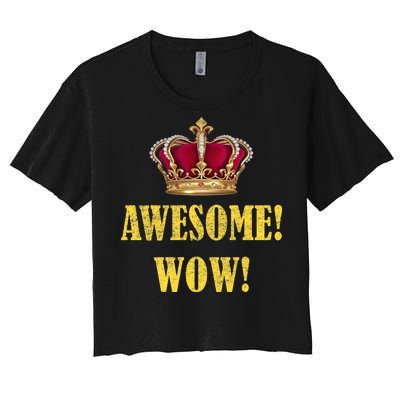 King George Awesome Wow Found Father Hamilton Women's Crop Top Tee