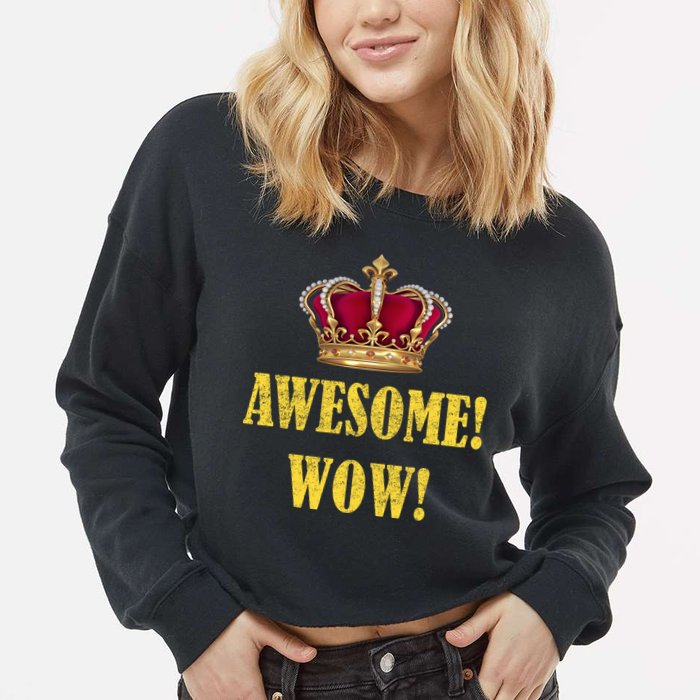 King George Awesome Wow Found Father Hamilton Cropped Pullover Crew