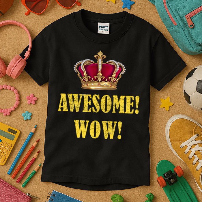 King George Awesome Wow Found Father Hamilton Kids T-Shirt