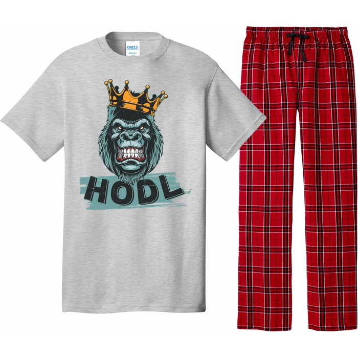 King Gorilla Apes HODL Wall Street Stock Market Pajama Set