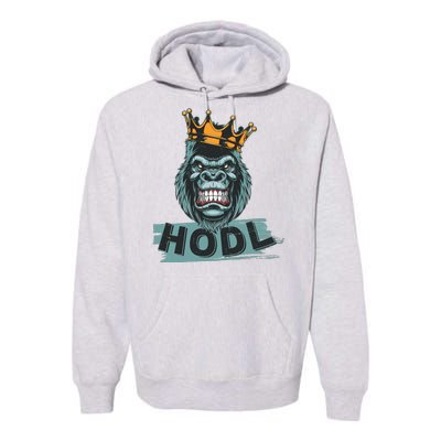 King Gorilla Apes HODL Wall Street Stock Market Premium Hoodie