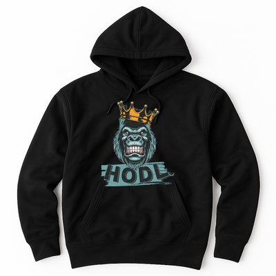 King Gorilla Apes HODL Wall Street Stock Market Hoodie