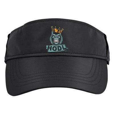 King Gorilla Apes HODL Wall Street Stock Market Adult Drive Performance Visor