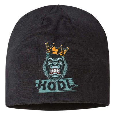 King Gorilla Apes HODL Wall Street Stock Market Sustainable Beanie