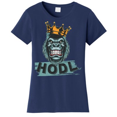 King Gorilla Apes HODL Wall Street Stock Market Women's T-Shirt