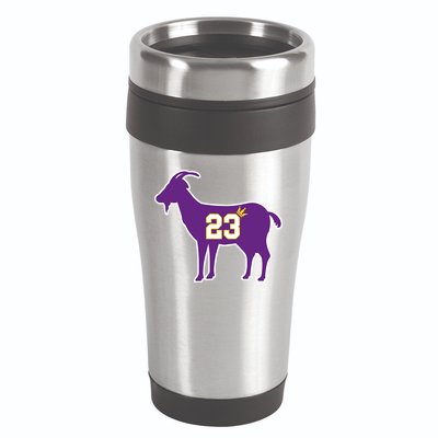 King LA Bron The Goat 23 Basketball 16oz Travel Tumbler