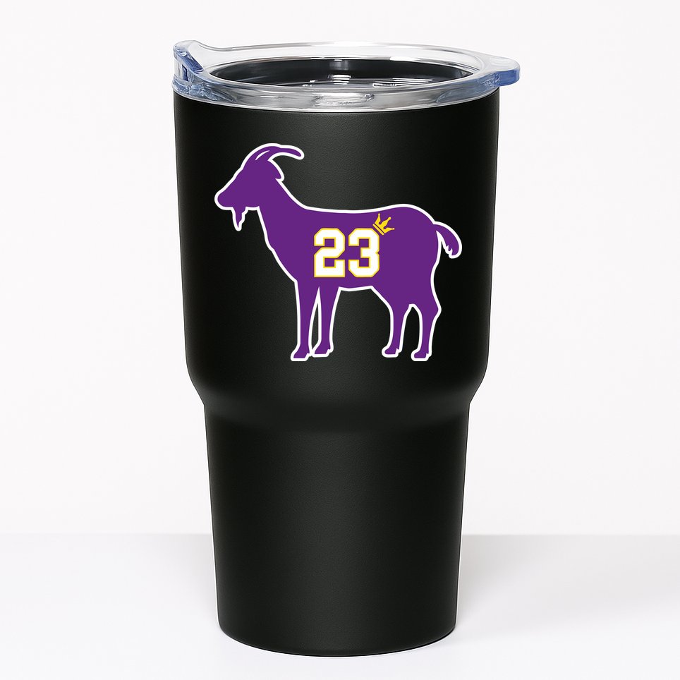King LA Bron The Goat 23 Basketball Tumbler