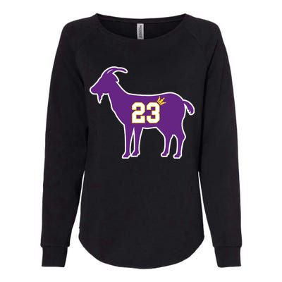 King LA Bron The Goat 23 Basketball Womens California Wash Sweatshirt