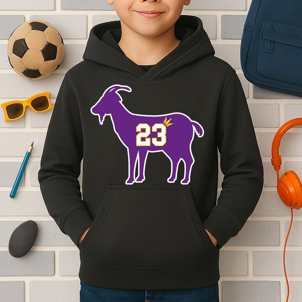 King LA Bron The Goat 23 Basketball Kids Hoodie