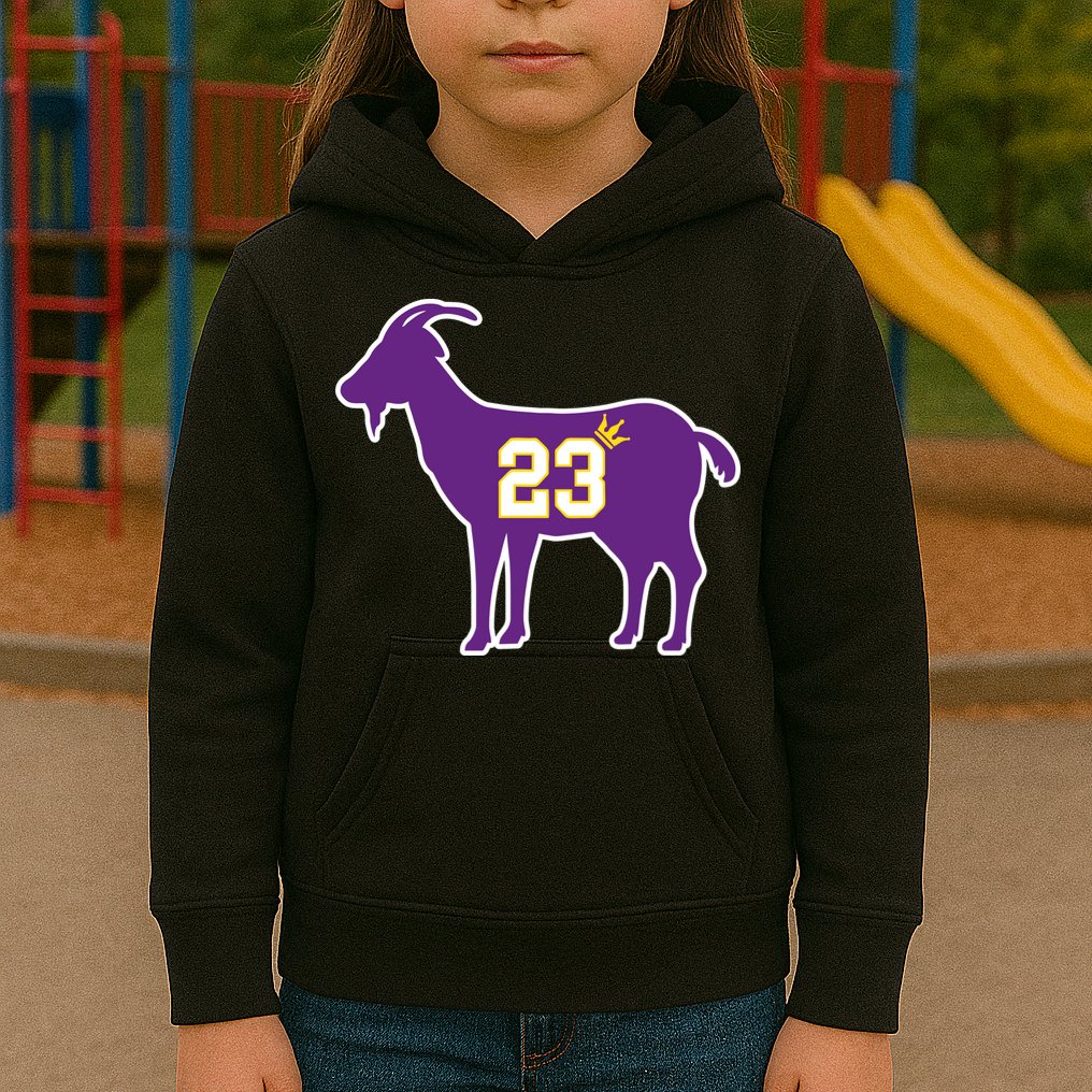 King LA Bron The Goat 23 Basketball Kids Hoodie