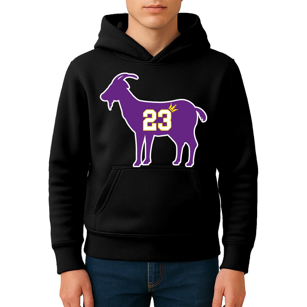 King LA Bron The Goat 23 Basketball Kids Hoodie
