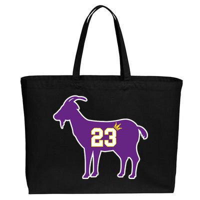 King LA Bron The Goat 23 Basketball Cotton Canvas Jumbo Tote