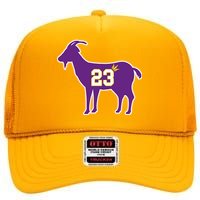 King LA Bron The Goat 23 Basketball High Crown Mesh Back Trucker Hat