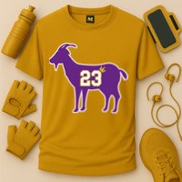 King LA Bron The Goat 23 Basketball Cooling Performance Crew T-Shirt
