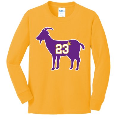 King LA Bron The Goat 23 Basketball Kids Long Sleeve Shirt