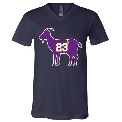 King LA Bron The Goat 23 Basketball V-Neck T-Shirt