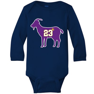 King LA Bron The Goat 23 Basketball Baby Long Sleeve Bodysuit